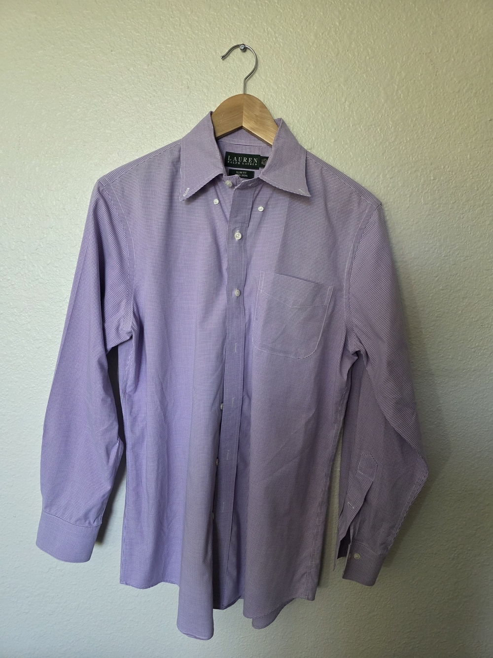 Ralph Lauren Men's Lavender Button-Down Dress Shirt